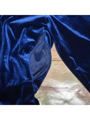 Lulus Velvet Blazer Romper Womens M Navy Blue Long Sleeve Party Holiday NWT thumbnail 8