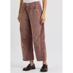 We The Free Free People Good Luck Barrel Corduroy‎ Pants Pink 24 Wide Leg EUC thumbnail 2