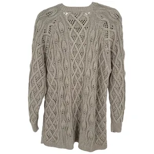 Alfred Sung‎ Sport Vintage Cable Knit Fisherman Crew Neck Sweater Size Small thumbnail 2