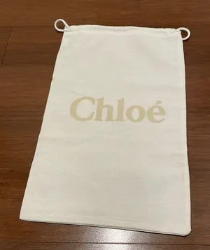 Chloe White Drawstring dust Bag 14x8.5 thumbnail 1