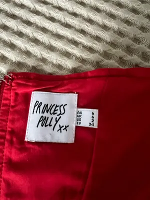 Princess Polly Red Satin Corset Crop Top thumbnail 3
