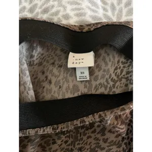 A New Day Leopard Print Maxi Slip Skirt XS‎ Brown Black Elastic Waist Minimalist Boho Chic thumbnail 2