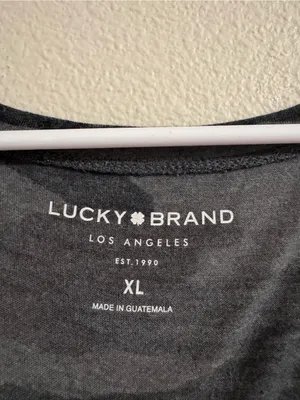 Lucky Brand Charcoal Gray Logo Tee thumbnail 2