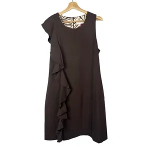 NEW Julie Brown Reina‎ Ruffle Scoop Neck Sheath Dress 12 thumbnail 3