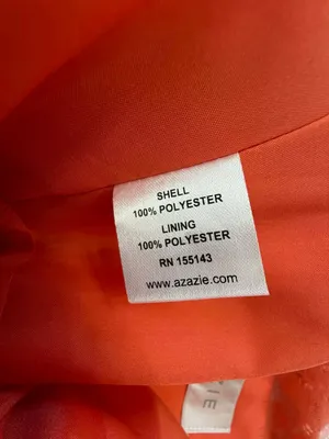 Azazie Tangerine Orange Lace Bodice Chiffon Skirt High-Low Bridesmaid Dress thumbnail 4