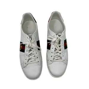 Gucci Ace Bee Sneakers White Leather Low Top EU 41 thumbnail 3