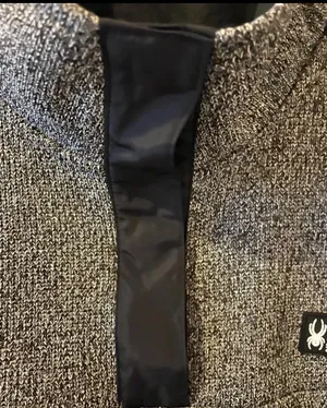 Spyder Sweater Sweatshirt Jacket 1/4 Snap Grey Black Men’s Small NEW NWT thumbnail 3