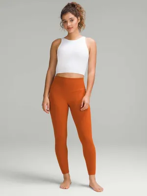 #23 Lululemon Align High-Rise Pant 25” Canyon Orange Size 4 thumbnail 3
