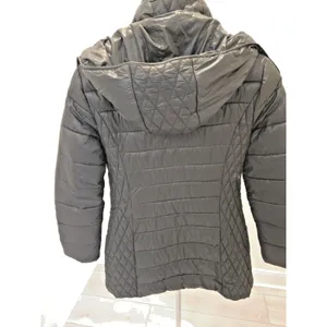 Mango Down Y2K Hunter Green Duck Feather Fill Jacket Removable Hood L Womens thumbnail 6