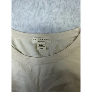 Billabong Essentials Womens Cream Beige Short Sleeve Cotton T-Shirt Large NWOT thumbnail 5
