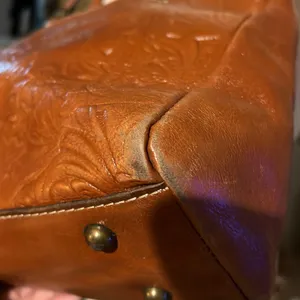 Patricia Nash Tooled Leather Poppy Tote Western, Boho, cowgirl thumbnail 5