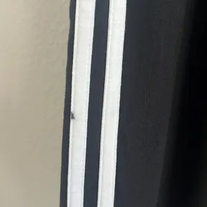Adidas Essentials 3-Stripes Leggings Black White Embroidered Trefoil Logo Large thumbnail 5