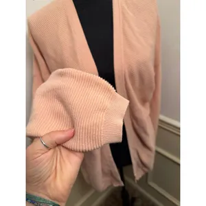 Sissy Boy Organic Cotton Open-Front Ribbed Cardigan Peach / Soft Pink Minimalist thumbnail 2