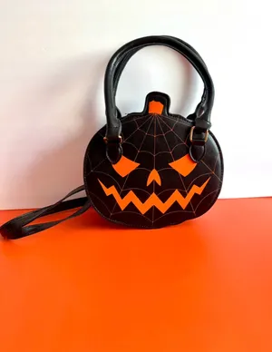 Halloween Pumpkin Crossbody Bag (2799) 🎃 Black thumbnail 2