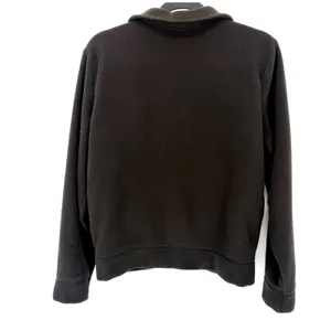 Lauren Ralph Lauren Jacket Fleece Snap Front M Black Cargo Pocket Utility thumbnail 4