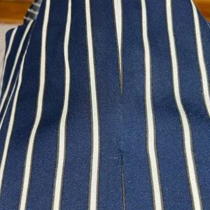 Reformation Zircon Wrap Mini Dress Navy Blue Capone Stripes Size‎ US 0 thumbnail 11