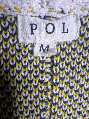 POL Daisy Knit V Neck Long Sleeve Sweater. Size Medium thumbnail 9