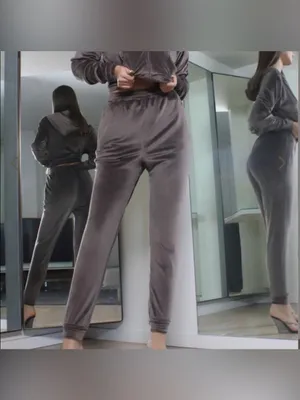 SKIMS Grey Velour Jogger Lounger Pants Large thumbnail 2