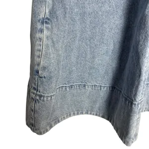Free People Harlow Blue Denim Short Sleeve Shift A-Line Mini Dress Size XS thumbnail 6