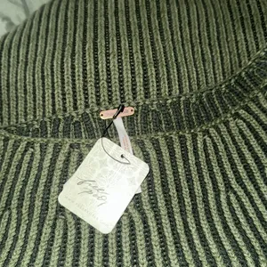 NWT Free People Boat Neck Tunic Sweater Small, CHIVE COMBO Small thumbnail 6