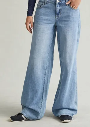 Pacsun Casey Low Rose Baggy Jeans (Light Wash) thumbnail 1