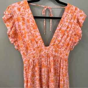 STILLWATER Jessie Mini Dress Summer Sorbet Mini Dress Floral Print Size Small thumbnail 4