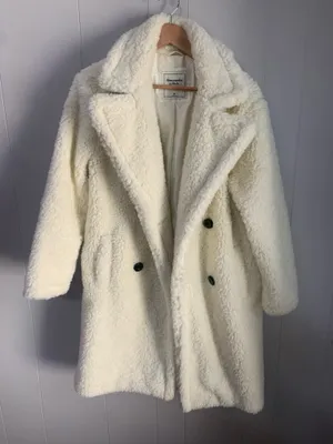 Abercrombie & Fitch Faux Fur Teddy Cozy Coat Medium thumbnail 2