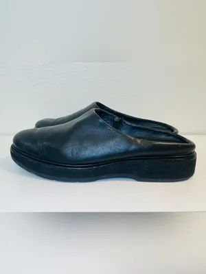Vince Women’s Graham Slip on Mules Leather Black Clog Size 9 thumbnail 2