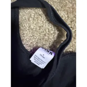 Victoria's Secret PINK Black Sleeveless Romper Bodysuit Tank Top Shorts‎ Medium thumbnail 3