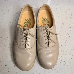 SAS Tripad Comfort Womens‎ 8.5 M Bone Beige Leather Oxford Walking Shoes thumbnail 3
