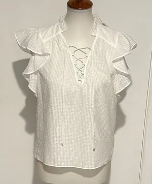 Intermix‎ Florance Flutter Sleeve Blouse NEW With Tags - Size S. thumbnail 1