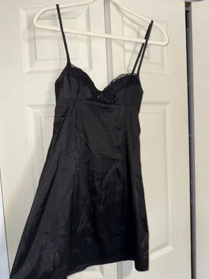 Princess Polly black slip dress thumbnail 2