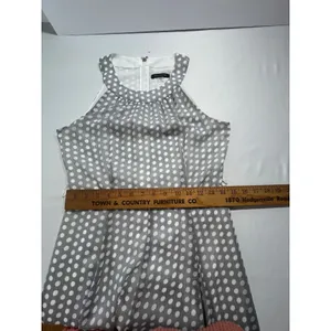 Tommy Hilfiger‎ Polka Dot Halter Maxi Dress Womens 4 Gray White Flowy thumbnail 9