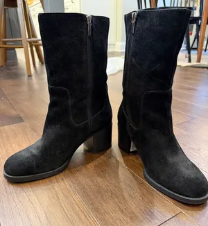 Vince Camuto Zelcinna Water-Repellent Mid-Shaft Suede Boots Size: 8.5W thumbnail 1