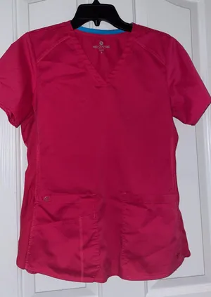 MedCouture Pink Scrub Top thumbnail 1