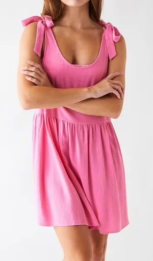 PacSun LA Hearts Tie Strap Babydoll Mini Dress thumbnail 1