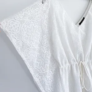 Lace White Bohemian Top Size XL thumbnail 3