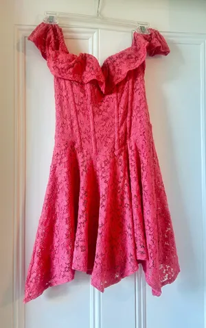 Peach Off-The-Shoulder Dress thumbnail 1