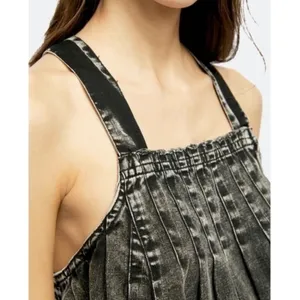 Free People Marina Square Neck Denim Top thumbnail 5