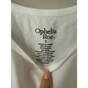 Ophelia Roe White Scoop Neck Seamless Tank Top Stretch Layering Basic NWT thumbnail 2