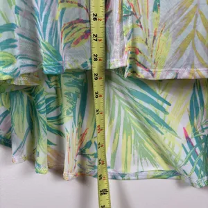 New Harlow Rose Skirt Womens Sz M Tropical Mesh Knit Hi Low‎ Maxi Palm Beach thumbnail 7