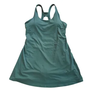 Rae Mode Womens Green Racerback Tennis Romper Dress with Built-in Shorts Large thumbnail 3