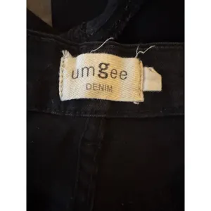 Umgee Black Denim Wide Leg Cropped Raw Hem Pants J4040 thumbnail 3