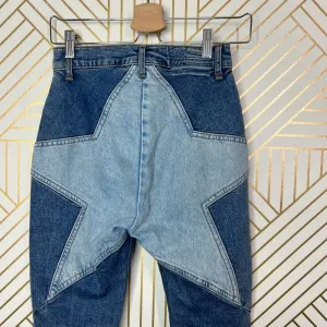 Revice Venus Crop Star Jeans in‎ Stargazer Medium Wash Blue Size 26 thumbnail 9