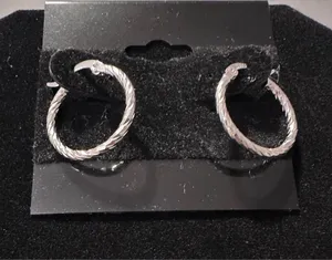 Sterling Silver Hoop 925 Earrings thumbnail 3