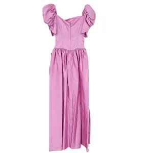 Vintage 80s Pink Puff Sleeve Gown Prom Bridesmaid Sz S thumbnail 4