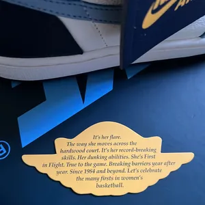 Nike Air High-Top Sneakers in Blue and Cream thumbnail 8