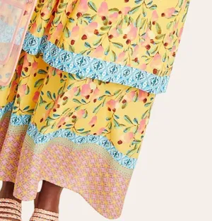 NWT Anthropologie Farm Rio Anjou Maxi Dress Size 2 Petite Retail $240.00 thumbnail 5