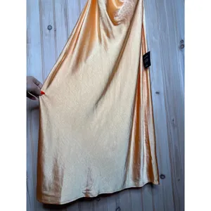 Lulus Naima Light Orange Satin One-Shoulder Midi Dress Holiday Gala Extra Large thumbnail 5