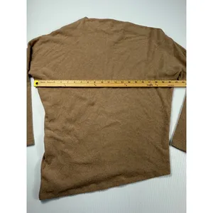 ASTR the Label Knit Pullover Top Casual Long Sleeve‎ Brown Asymmetric Hem M thumbnail 2